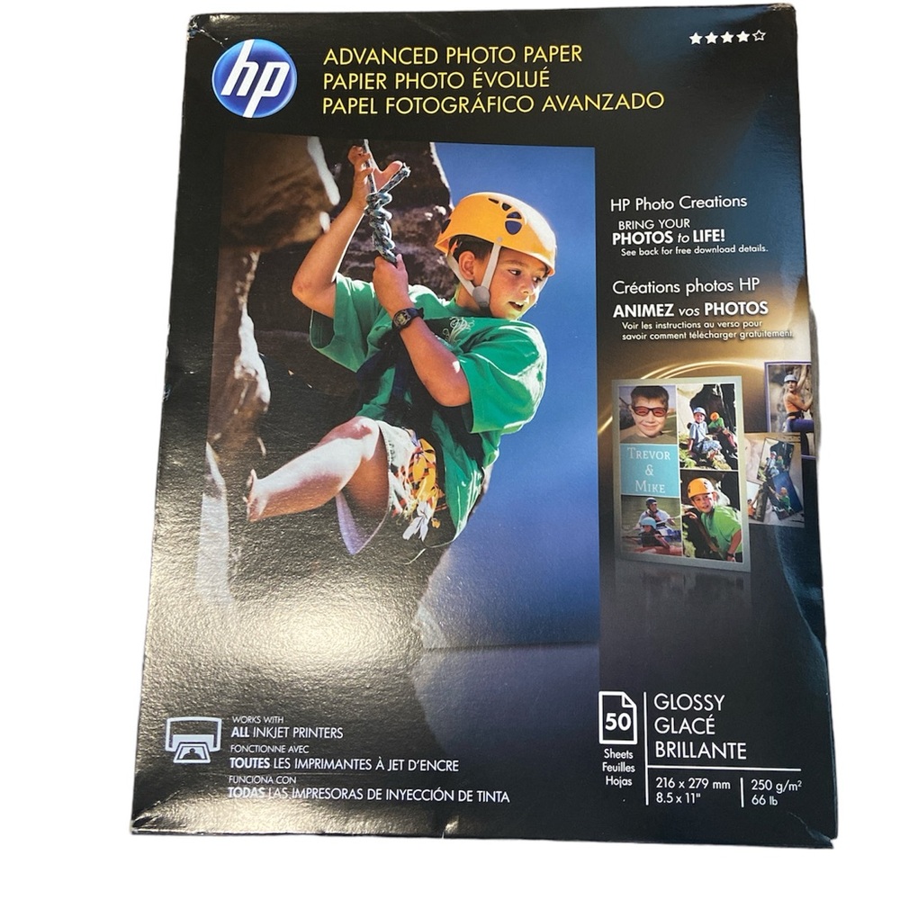 NEW hp advanced photo paper glossy 8.5 x 11”